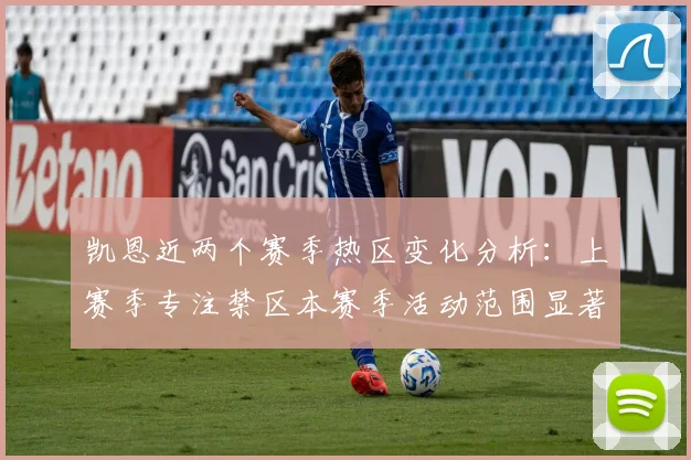 凯恩近两个赛季热区变化分析：上赛季专注禁区本赛季活动范围显著扩大